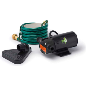 PORTABLE LIGHT WEIGHT UTILITY PUMP W/6 FT GARDEN HOSE & EXTRA IMPELLER KIT - 360 GPH by Eco Flo Products Inc