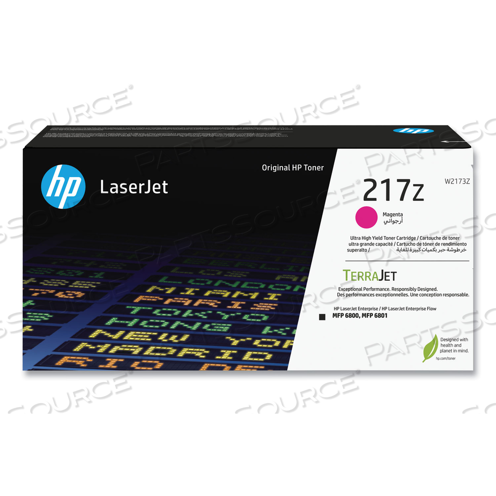 HP 217Z (W2172Z) ULTRA HIGH-YIELD MAGENTA ORIGINAL LASERJET TONER CARTRIDGE by HP (Hewlett-Packard)