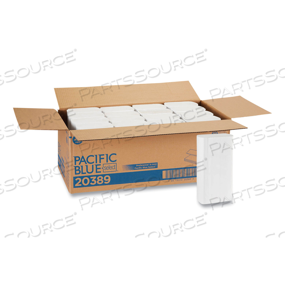 PACIFIC BLUE SELECT FOLDED PAPER TOWELS, 9.2 X 9.4, WHITE by Georgia-Pacific PACIFIC BLUE SELECT FOLDED PAPER TOWELS, 9.2 X 9.4, WHITE by Georgia-Pacific