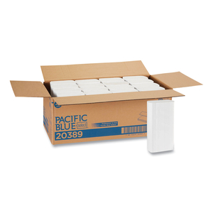 PACIFIC BLUE SELECT FOLDED PAPER TOWELS, 9.2 X 9.4, WHITE, 250/PACK, 16 PACKS/CARTON by Georgia-Pacific PACIFIC BLUE SELECT FOLDED PAPER TOWELS, 9.2 X 9.4, WHITE, 250/PACK, 16 PACKS/CARTON by Georgia-Pacific