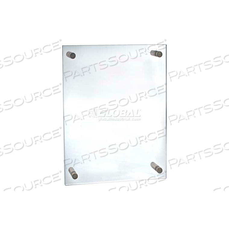 ACRYLIC STANDOFF SIGN HOLDER W/ CAPS, 17" X 22",1 PIECE by Azar International
