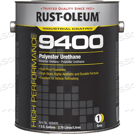 9492402 RUST-OLEUM 9400 COATING, 1 GAL, WHITE, GLOSS, HIGH PERFORMANCE 