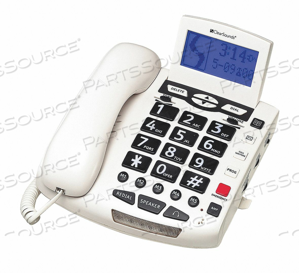 TELEPHONE CORDED WHITE by ClearSounds TELEPHONE CORDED WHITE by ClearSounds