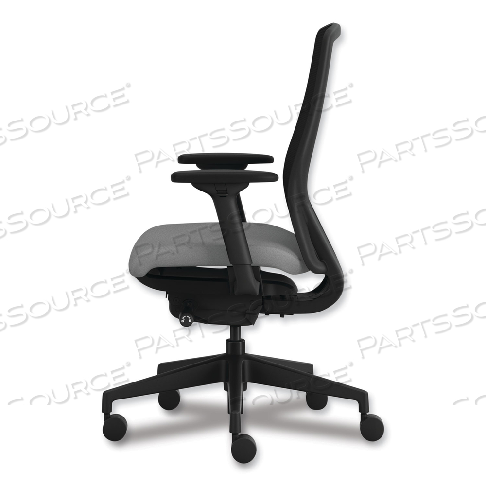NUCLEUS SERIES RECHARGE TASK CHAIR, 16.63 TO 21.13 SEAT HEIGHT, FROST SEAT, BLACK BACK, BLACK BASE by HON