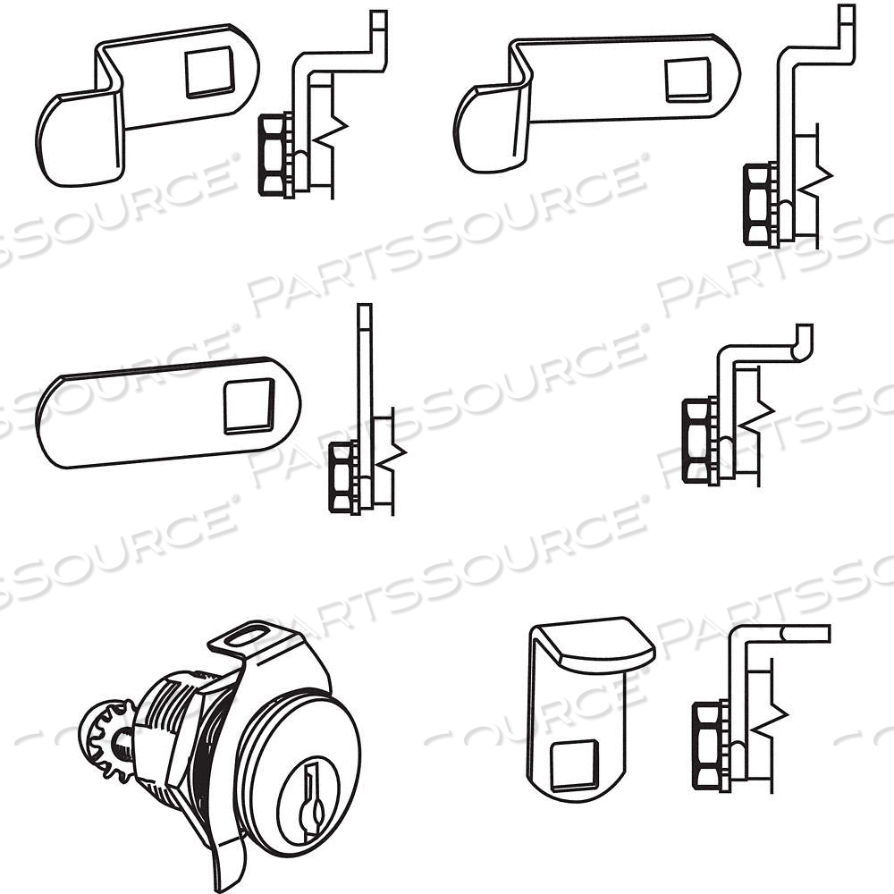 MAILBOX LOCK, FOR 4C PEDESTAL MAILBOXES, HL1 KEYWAY/SERIES C8730 CAM by Approved Vendor