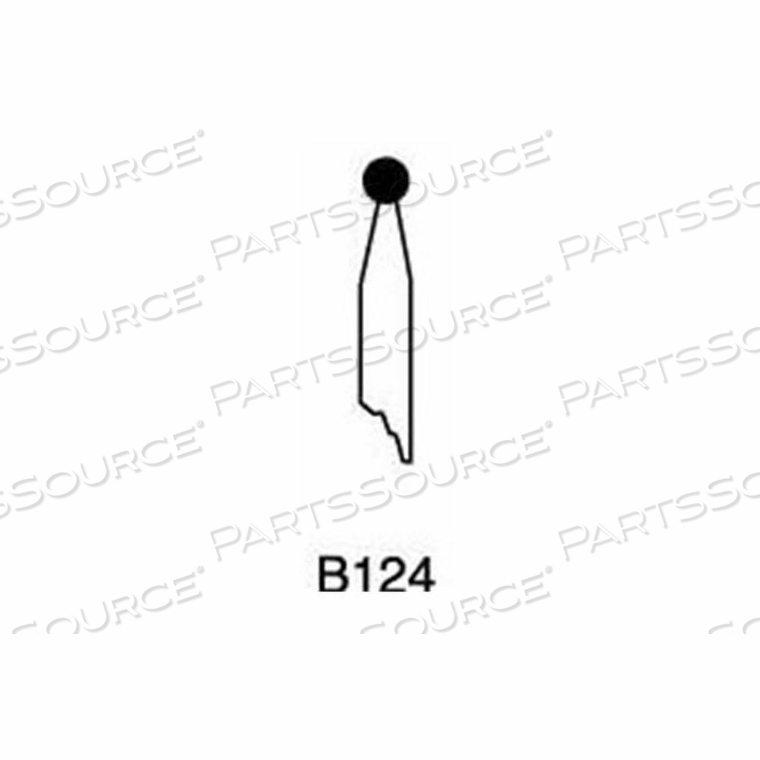 MOUNTED POINT B124, 1/8" X 1/8" - 1/8X1-1/2 SHANK, 120, BLUE 