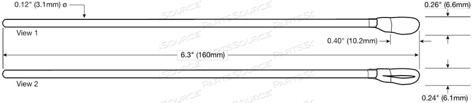 SWAB POLYESTER 6" GLASS FILL by Chemtronics SWAB POLYESTER 6" GLASS FILL by Chemtronics