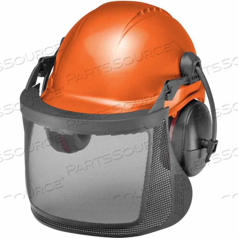 PROGUARD SYSTEM W/6 PT. PIN-LOCK TECTRA SAFETY CAP, EARMUFFS, NYLON SCREEN IN DIELECTRIC by Elvex PROGUARD SYSTEM W/6 PT. PIN-LOCK TECTRA SAFETY CAP, EARMUFFS, NYLON SCREEN IN DIELECTRIC by Elvex