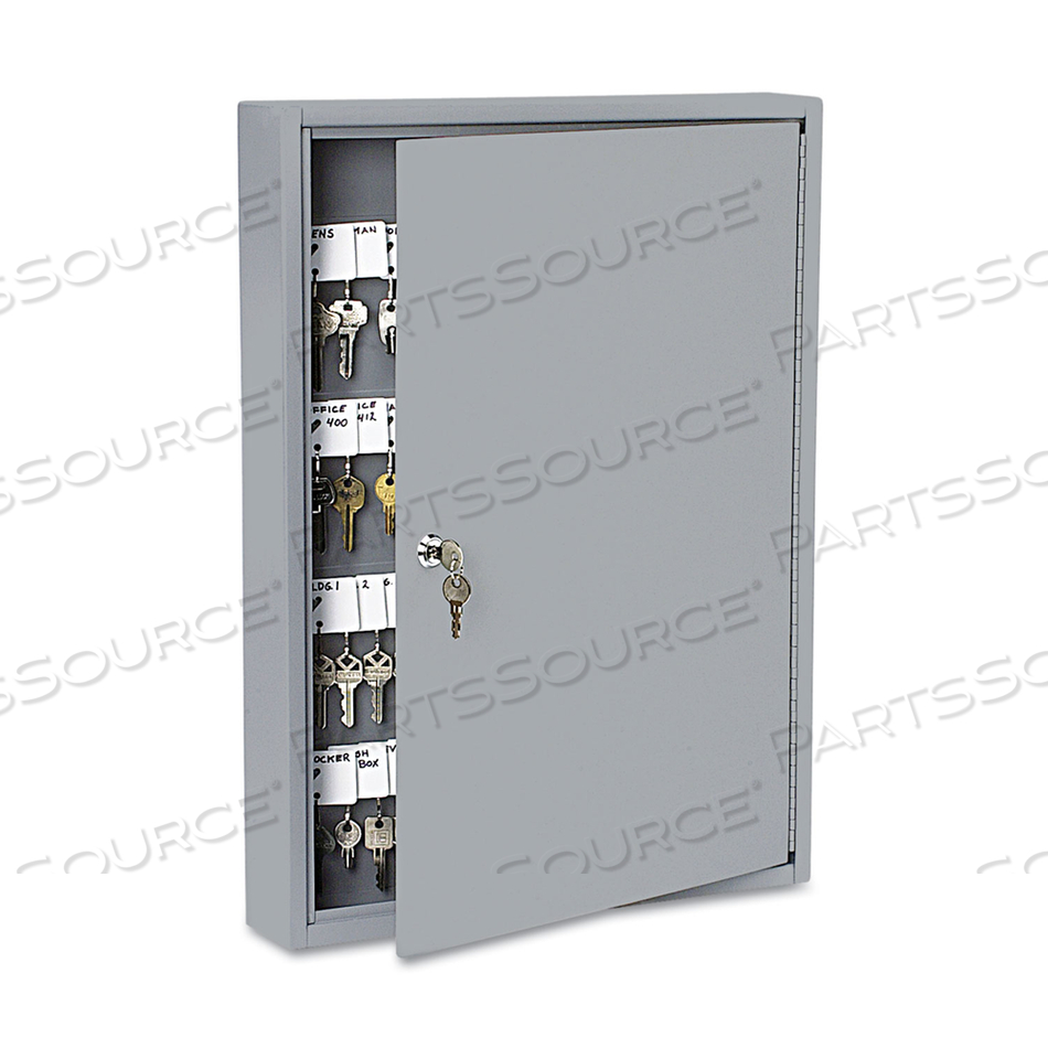 LOCKING KEY CABINET, 100-KEY, STEEL, GRAY, 16.5 X 3 X 22.5 