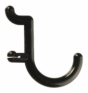 LOCKING PEGBOARD HOOKS 1 IN L BLK PK25 by Functionaire