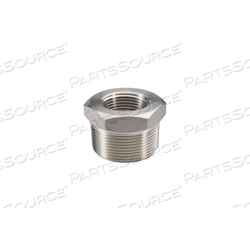 SS 304 BARSTOCK HEX HEAD BUSHING 2 X 1/2" NPT MALE X FEMALE by Merit Brass Company
