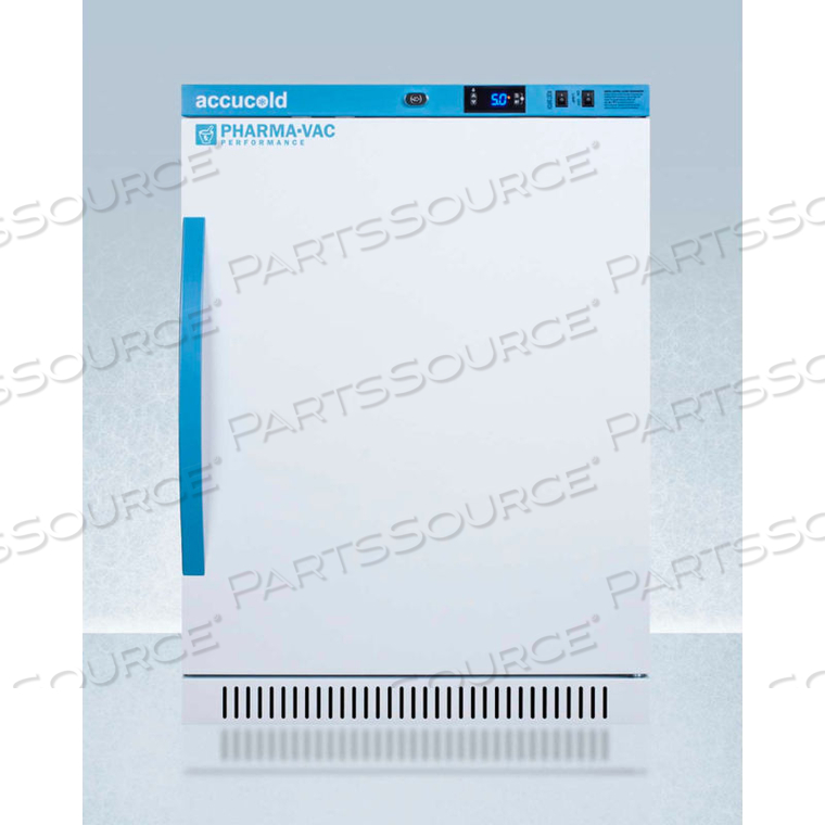 ACCUCOLD PHARMA-VAC PERFORMANCE SERIES ADA HEIGHT VACCINE REFRIGERATOR, SOLID DOOR, 6 CU.FT. by Summit Appliance (Div. of Felix Storch, Inc.)
