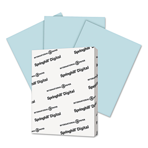 DIGITAL VELLUM BRISTOL COLOR COVER, 67 LB BRISTOL WEIGHT, 8.5 X 11, BLUE, 250/PACK by Springhill