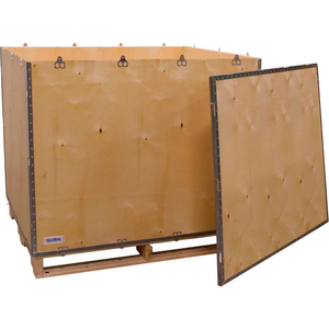 6-PANEL SHIPPING CRATE WITH LID & PALLET, 48" X 40" X 42" O.D. by National Corrugate LLC