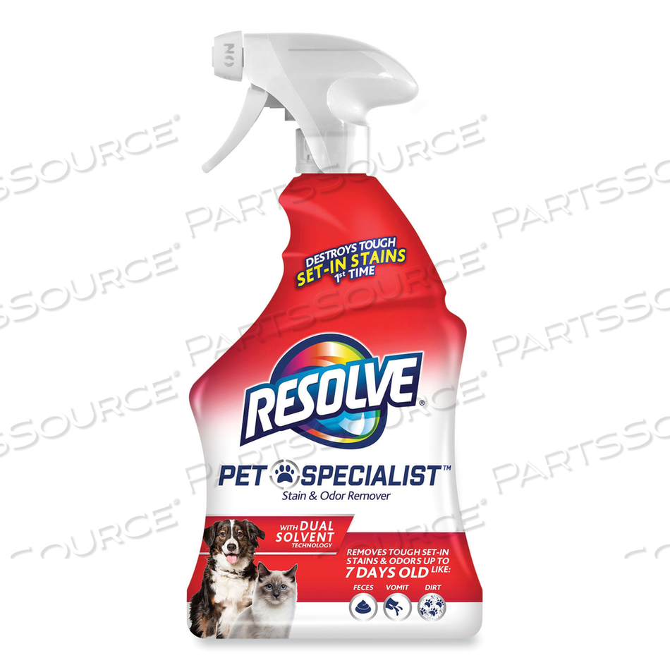PET SPECIALIST STAIN AND ODOR REMOVER, CITRUS, 32 OZ TRIGGER SPRAY BOTTLE by Resolve