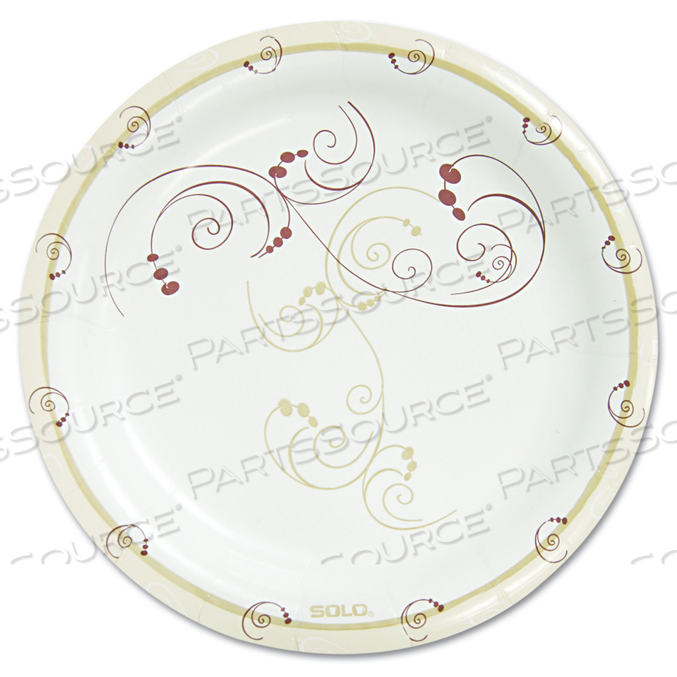 SYMPHONY PAPER DINNERWARE, MEDIUMWEIGHT PLATE, 8.5" DIA, TAN, 125/PACK, 4 PACKS/CARTON 