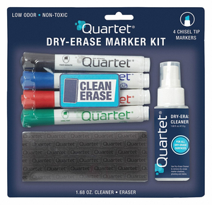 DRY ERASE MARKER AND ERASER SET PK4 by Quartet