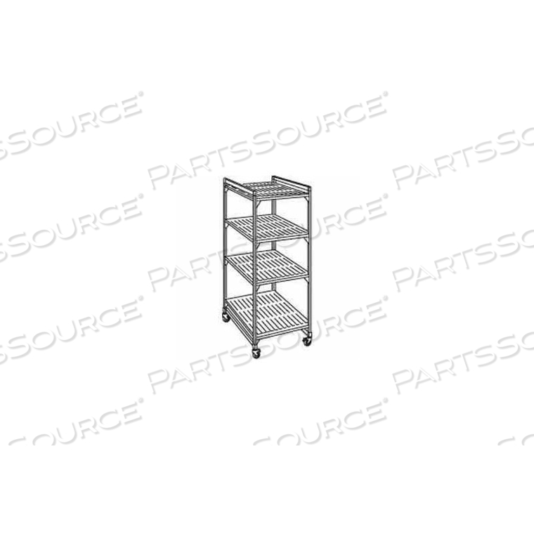 CAMSHELVING ELEMENTS MOBILE STARTER UNIT, 24" X 42" X 70", 4 PREMIUM CASTE 