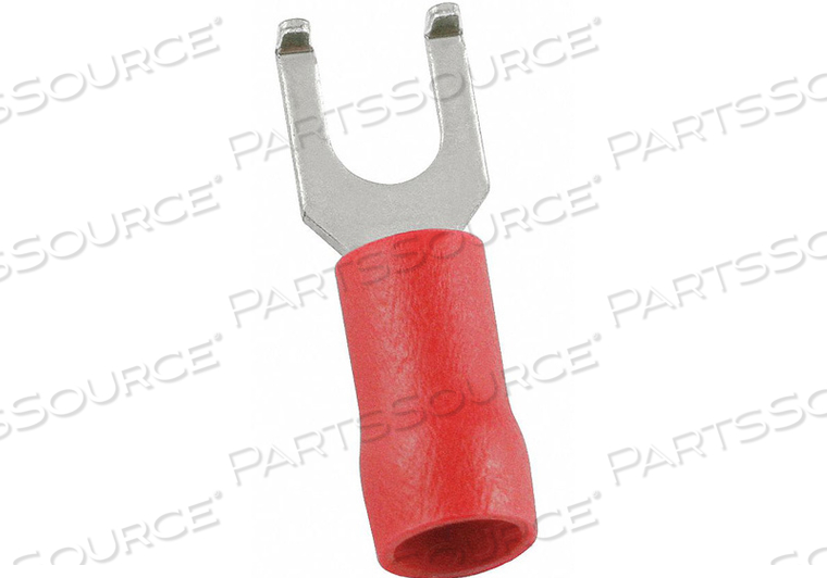 FORK TERMINAL FLANGD #8 STUD RED PK100 by Power First