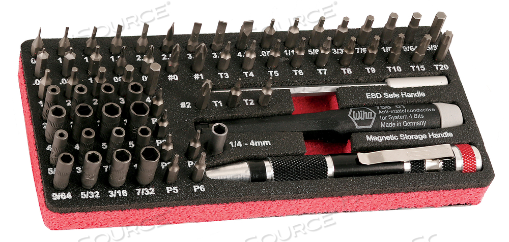 68 PIECE SYSTEM 4 ESD SAFE MASTER TECHNICIAN'S RATCHET AND MICROBITS SET by Wiha Tools 68 PIECE SYSTEM 4 ESD SAFE MASTER TECHNICIAN'S RATCHET AND MICROBITS SET by Wiha Tools