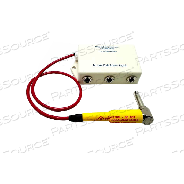 NURSE CALL CABLE, 1/4 IN PHONE PLUG ALARM INPUT AT HEADWALL JACK, THREE PARALLEL 1/4 IN PHONE JACKS by APCOR