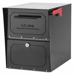 MAILBOX 1 DOOR BLACK 15-1/64 H by Architectural Mailboxes