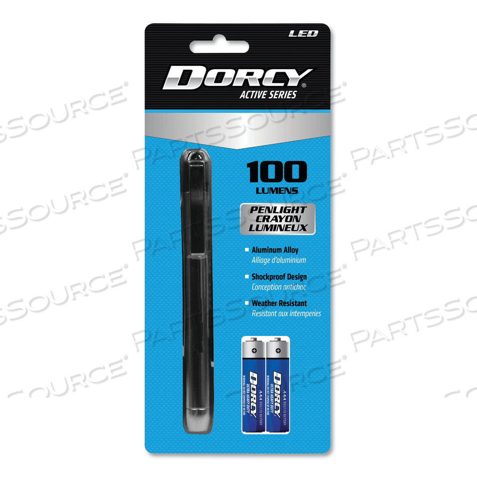 100 LUMEN LED PENLIGHT, 2 AAA BATTERIES (INCLUDED), SILVER by Dorcy International Inc.