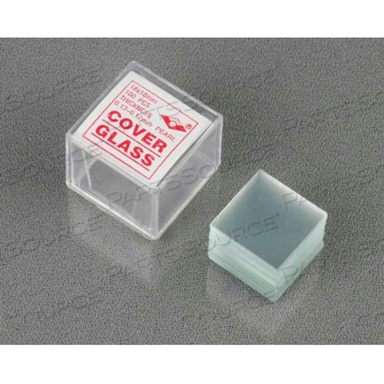 AMSCOPE 100 PCS. PRE-CLEANED 18 X 18MM SQUARE MICROSCOPE COVER SLIPS by United Scope AMSCOPE 100 PCS. PRE-CLEANED 18 X 18MM SQUARE MICROSCOPE COVER SLIPS by United Scope
