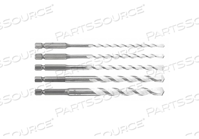 DRILL BIT SET POWDER COAT CARBIDE 6 IN L by Bosch Tools DRILL BIT SET POWDER COAT CARBIDE 6 IN L by Bosch Tools