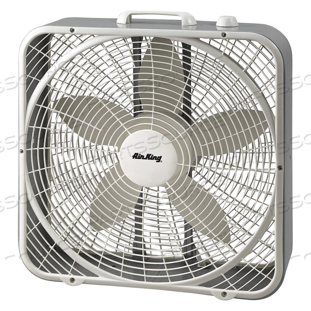BOX FAN, OVERALL STYLE - FANS BOX, FAN MOUNTING LOCATION FLOOR, NUMBER OF SPEEDS 3, BLADE DIA. 20 IN, NON-OSCILLATING, AIR FLOW (CFM) 2163/1 by Air king America, LLC