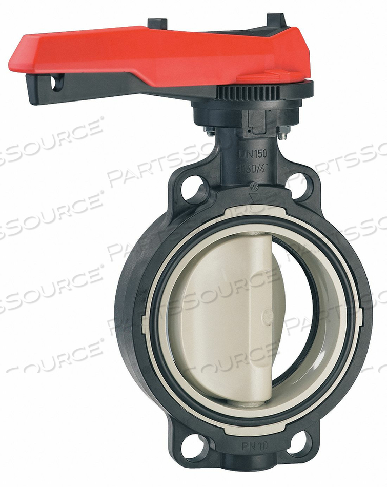 BUTTERFLY VALVE POLYPROPYLENE 6 IN by Georg Fischer BUTTERFLY VALVE POLYPROPYLENE 6 IN by Georg Fischer