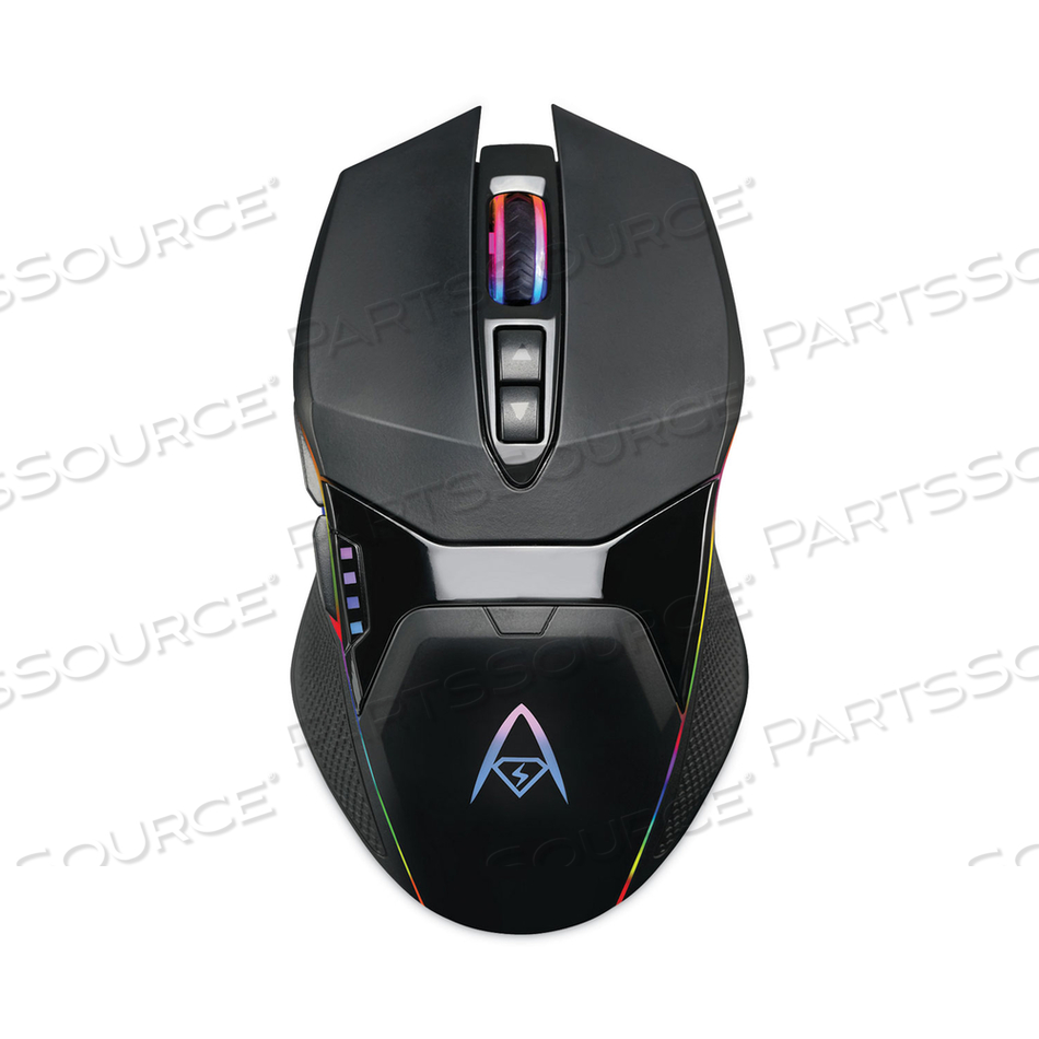 IMOUSE X50 SERIES GAMING MOUSE WITH CHARGING CRADLE, 2.4 GHZ FREQUENCY/33 FT WIRELESS RANGE, LEFT/RIGHT HAND USE, BLACK 