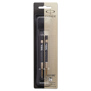 REFILL FOR PARKER RETRACTABLE GEL INK ROLLER BALL PENS, MEDIUM CONICAL TIP, BLACK INK, 2/PACK by Parker