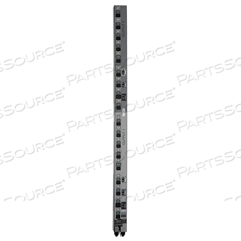 PDU 3-PHASE VERTICAL STRIP ATS 208V 17.3KW 48 C13, 6 C19 0URM by Tripp Lite PDU 3-PHASE VERTICAL STRIP ATS 208V 17.3KW 48 C13, 6 C19 0URM by Tripp Lite