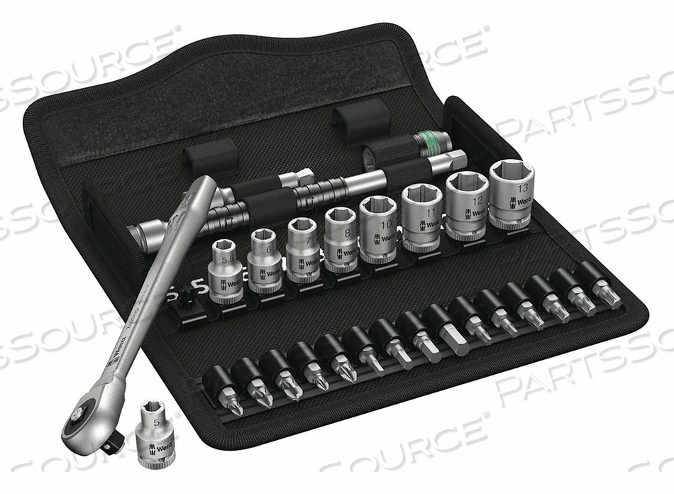 SOCKET WRENCH SET METRIC 1/4 DR 28 PC by Wera