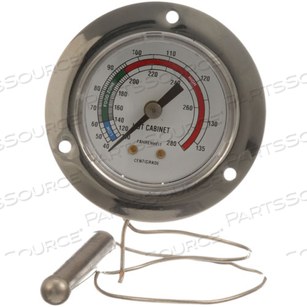 THERMOMETER 2", 100-280F, 3" FLANGE 