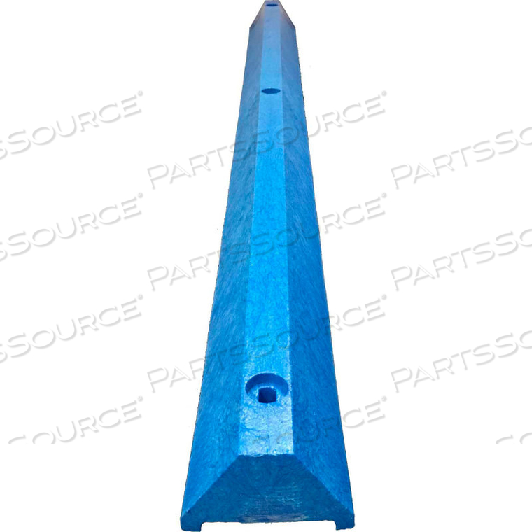 6' ULTRA PARKING BLOCK WITH HARDWARE, 4"H, BLUE by Plastics R Unique 6' ULTRA PARKING BLOCK WITH HARDWARE, 4"H, BLUE by Plastics R Unique