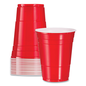 SOLO PARTY PLASTIC COLD DRINK CUPS, 16 OZ, RED by Dart Container Corporation