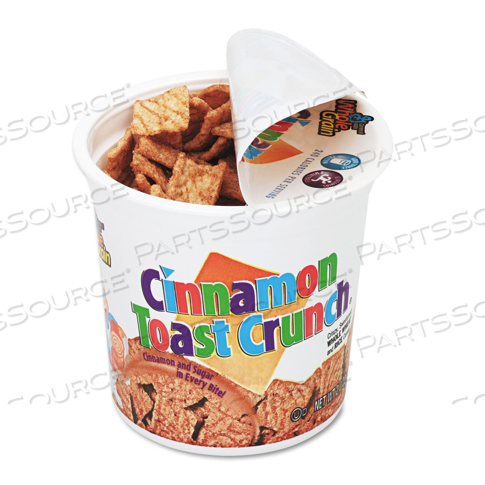 CINNAMON TOAST CRUNCH CEREAL, SINGLE-SERVE 2 OZ CUP by General Mills CINNAMON TOAST CRUNCH CEREAL, SINGLE-SERVE 2 OZ CUP by General Mills