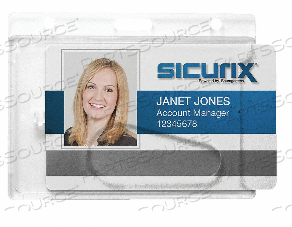 ID BADGE HOLDER HORIZONTAL PK100 by Baumgartens ID BADGE HOLDER HORIZONTAL PK100 by Baumgartens