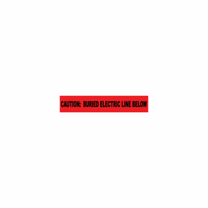 NON-DETECTABLE UNDERGROUND WARNING TAPE - CAUTION BURIED ELECTRIC BELOW - 6"W by National Marker Company
