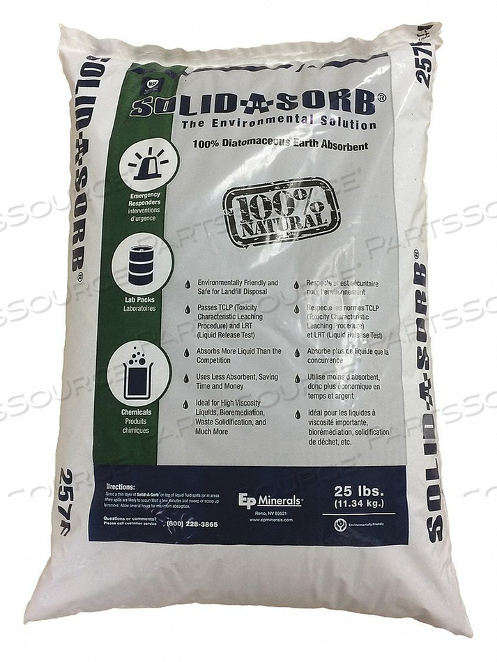ABSORBENT 25 LB. DIATOMACEOUS EARTH by EP Minerals ABSORBENT 25 LB. DIATOMACEOUS EARTH by EP Minerals