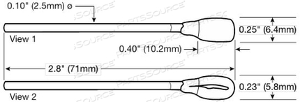 SWAB POLYESTER 3" GLASS FILL by Chemtronics SWAB POLYESTER 3" GLASS FILL by Chemtronics