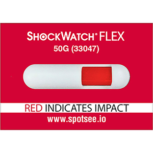 SPOTSEE FLEX SINGLE TUBE IMPACT INDICATORS, 50G RANGE, 100/BOX by Shockwatch Inc