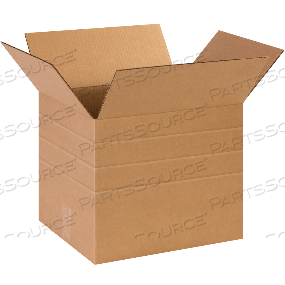 MULTI-DEPTH CORRUGATED BOXES, 14" X 12" X 12", KRAFT, 25/BUNDLE by BOX Partners (Box Acquisitions, LLC)