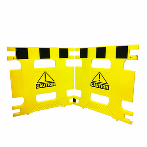 FOLDING PLASTIC BARRICADE SET OF 2 PANELS OPEN 74"L X 36"H X 1-1/4" THICK by Addgards Ltd