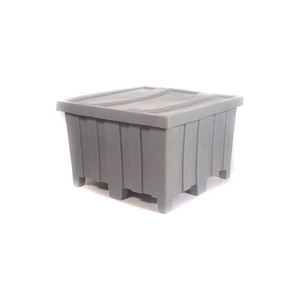 FORKLIFTABLE BULK SHIPPING CONTAINER MTD-2 WITH LID - 44"L X 44"W X 29-1/2"H, BROWN by Myton Industries