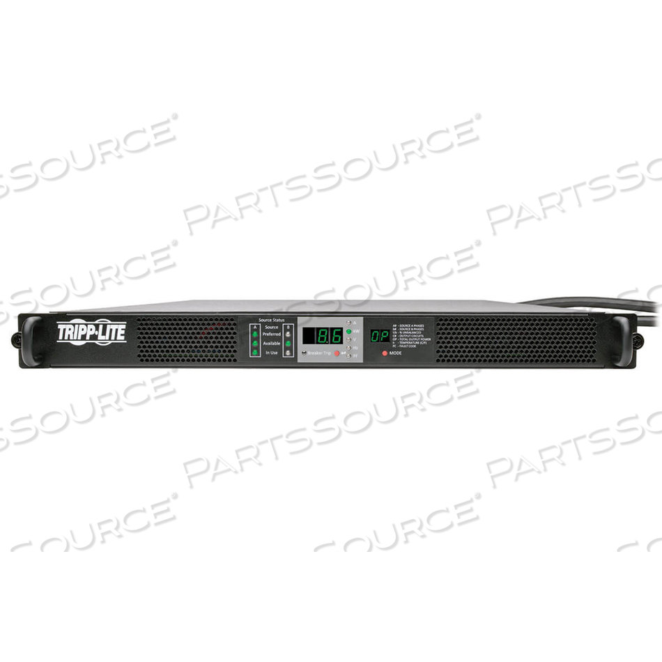 PDU 3-PHASE MONITORED/ATS 208V 8.6KW 2 L15-30P 6' CORDS 1U 