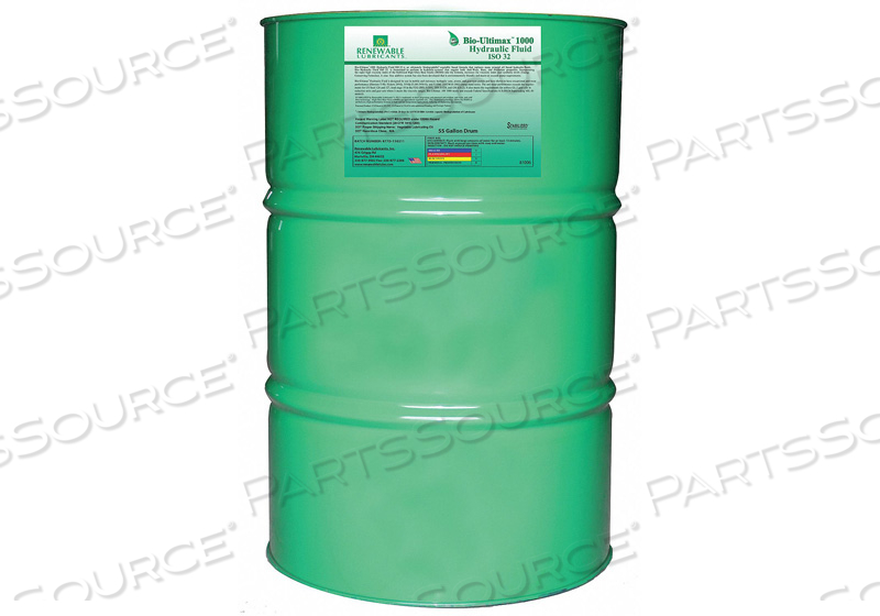 BIODEGRADABLE HYDRAULIC OIL 55 GAL by Renewable Lubricants BIODEGRADABLE HYDRAULIC OIL 55 GAL by Renewable Lubricants