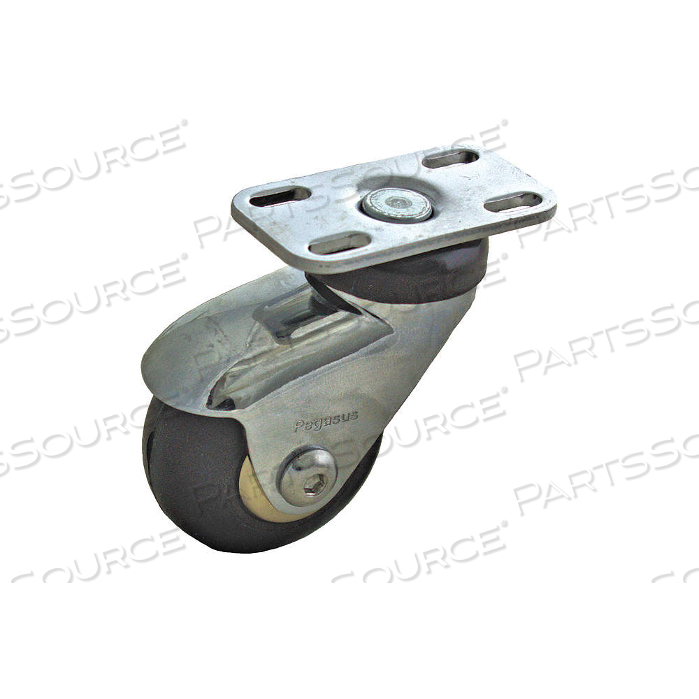 GENERAL PURPOSE MEDICAL PLATE CASTER, 2 IN WHEEL DIA., 125 LB, SWIVEL CASTER, SOFT by Approved Vendor GENERAL PURPOSE MEDICAL PLATE CASTER, 2 IN WHEEL DIA., 125 LB, SWIVEL CASTER, SOFT by Approved Vendor